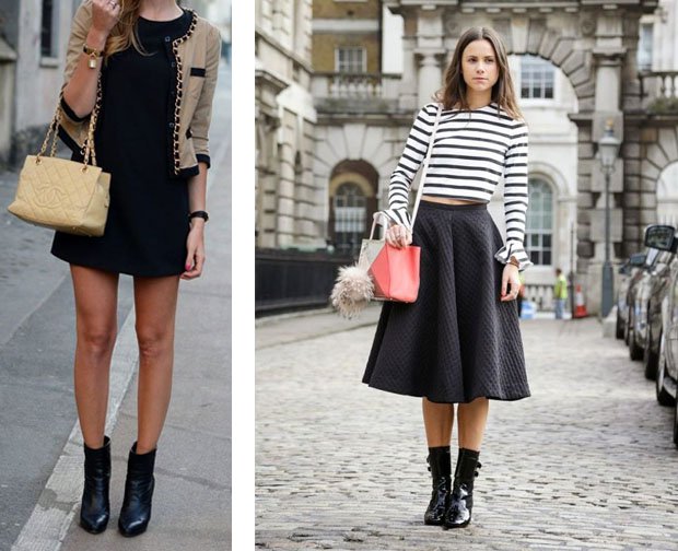 fall boots with dresses