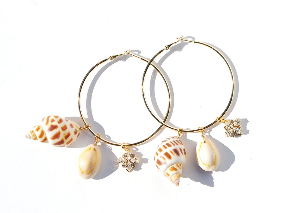 5. Shell Hoop Earrings