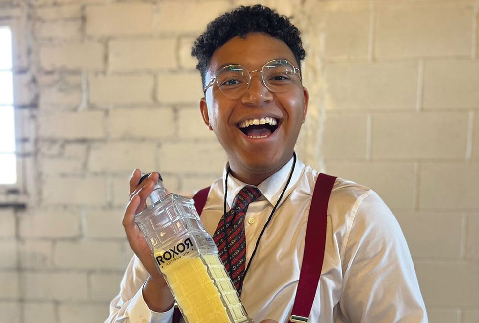 Omari (Mars) Anderson representing Nickel City with Roxor Gin, winner of Judges Choice Award for Best Craft Cocktail in Cowtown.jpg