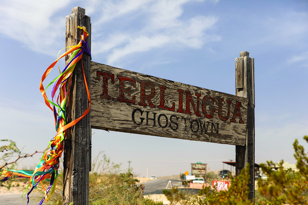 Terlingua Ghost Town Sign in Texas
