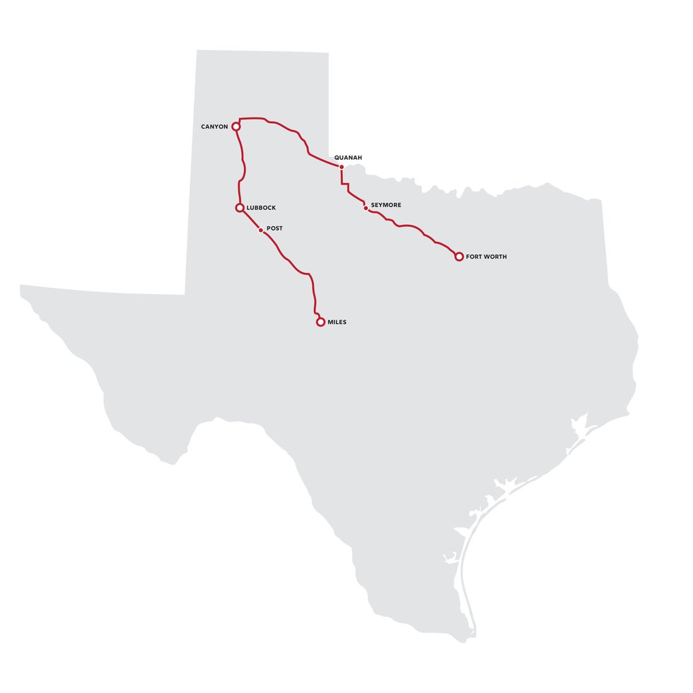 Day 1 and 2 map of texas