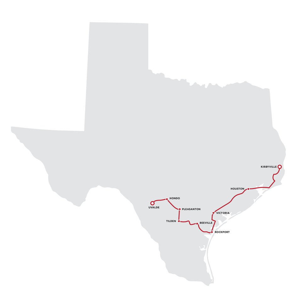 Texas Road Trip Map Day 5-6