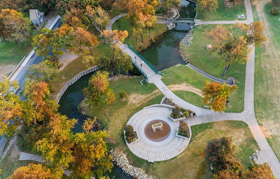 Drone fall photo in Granbury Texas