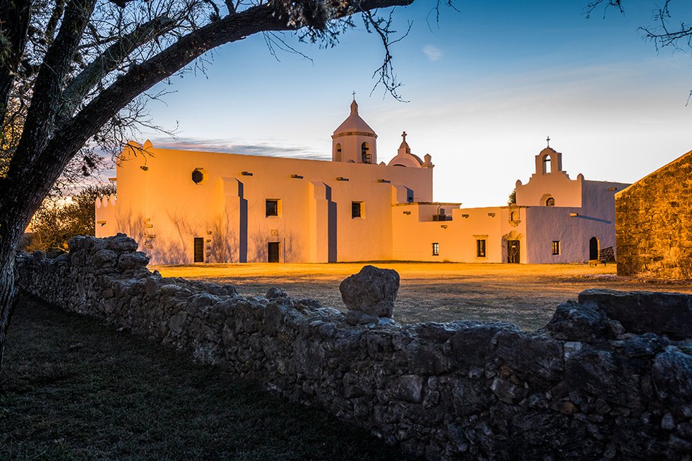 Mission Esperitu Santo at the Goliad State Park Texas USA